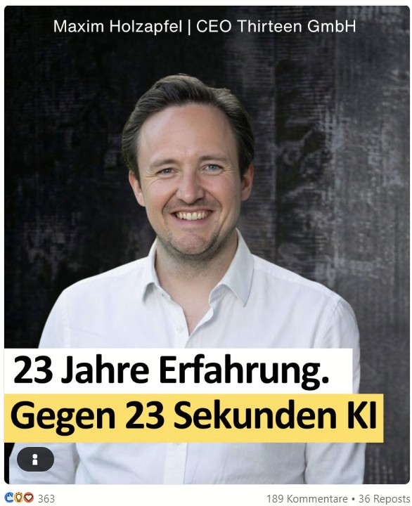 23 Jahre Erfahrung gegen 23 Sekunden KI.