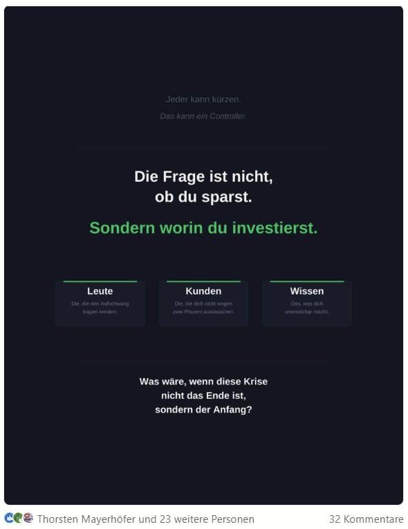 Investitionsstrategie im Mittelstand: Warum Unternehmertum in Krisen mehr zählt als Sparen