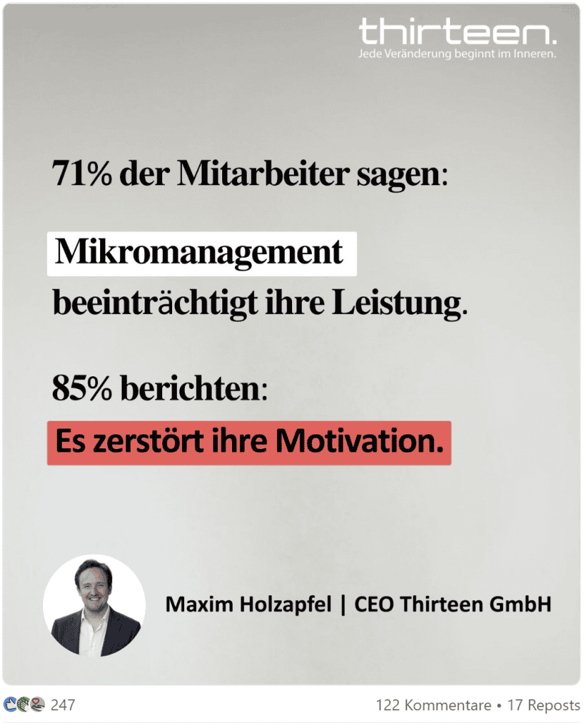 Mikromanagement im Unternehmen: Warum Kontrolle die Leistung zerstört, die sie sichern soll